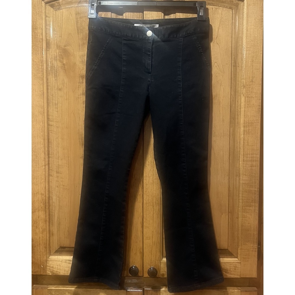 Veronica Beard Womens Mid-Rise Skinny Flare Stretch Jeans Size 2 Black